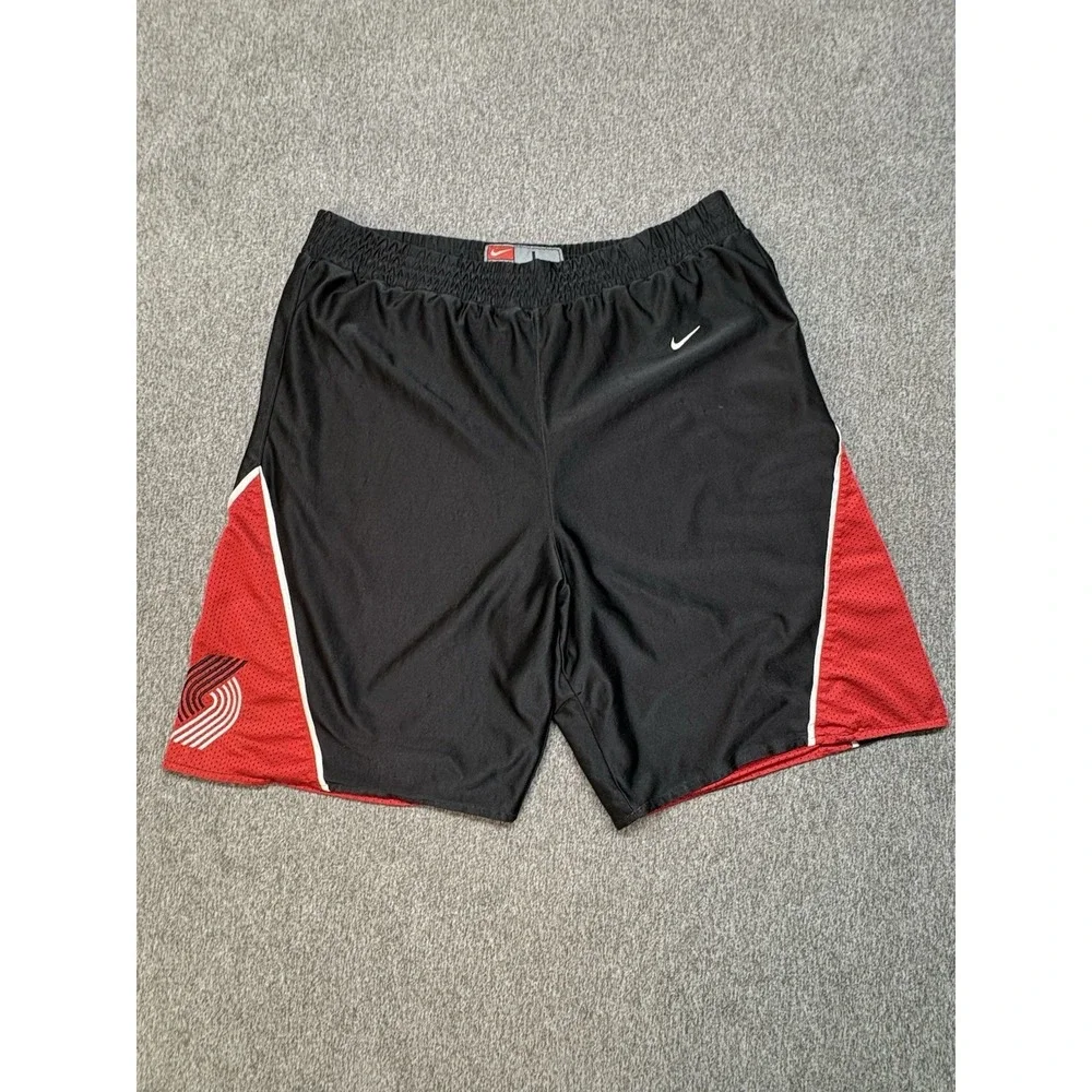 Vintage Nike Reversible Basketball Shorts Mens L NBA Portland Blazers Dazzle Y2K